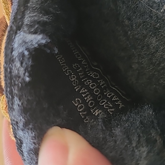 Coach Navy Antonia Moccasin Slippers with Tan Details - Picture 2 of 5